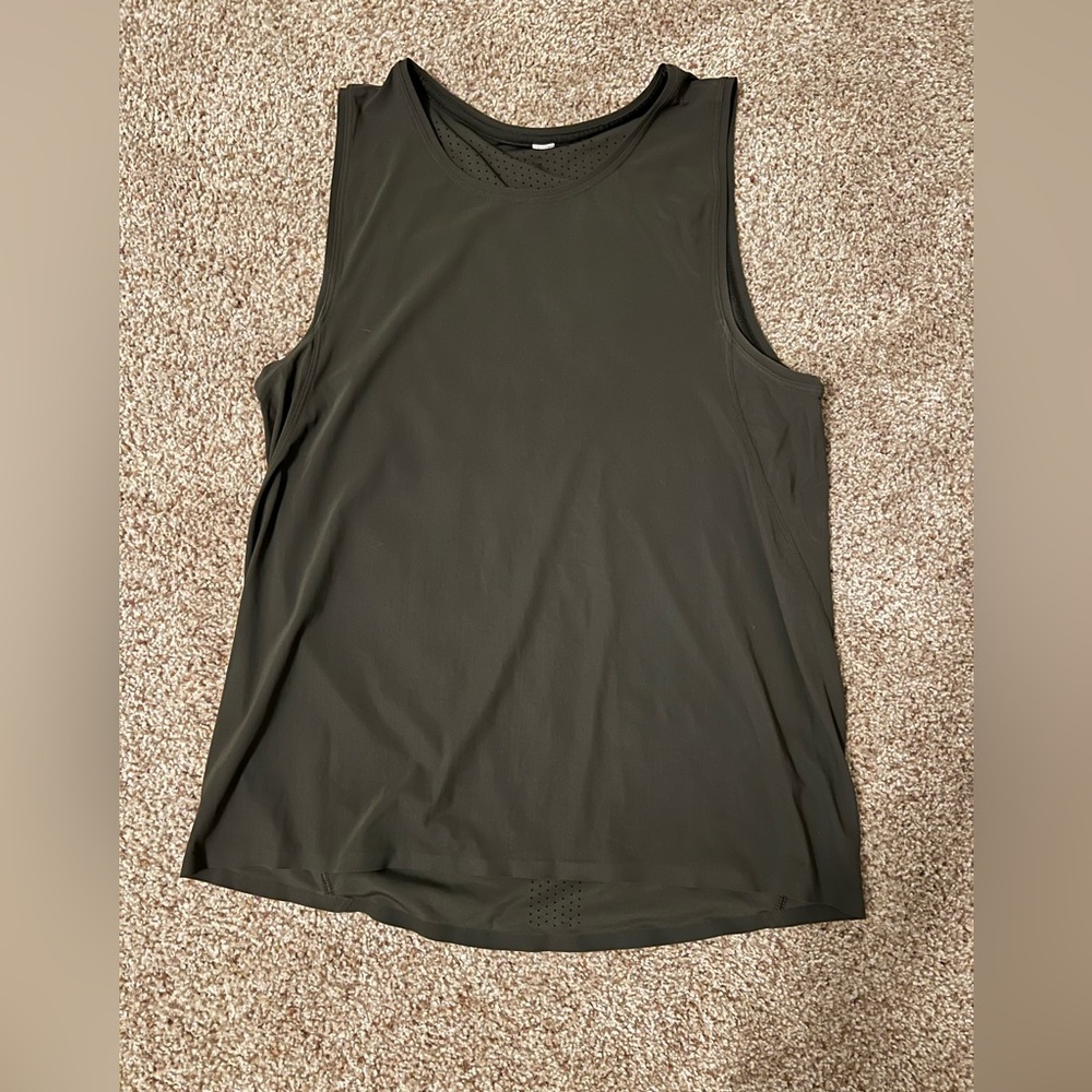 Lululemon army green tank top - size 2